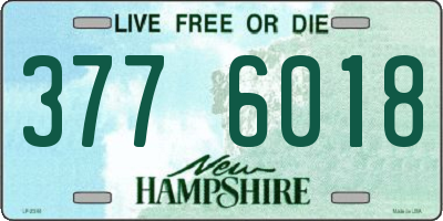 NH license plate 3776018