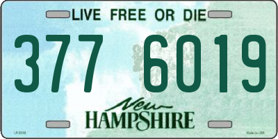 NH license plate 3776019