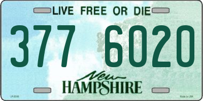 NH license plate 3776020