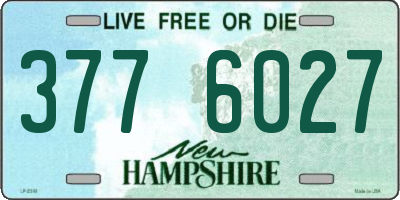 NH license plate 3776027