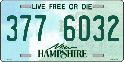 NH license plate 3776032