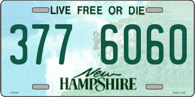 NH license plate 3776060