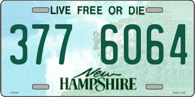 NH license plate 3776064