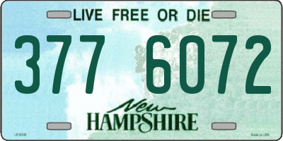 NH license plate 3776072