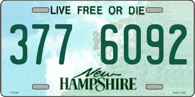 NH license plate 3776092