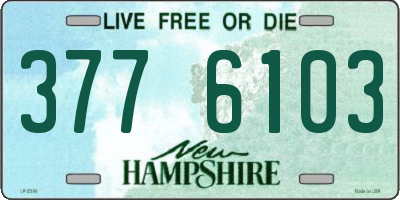 NH license plate 3776103