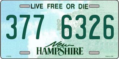 NH license plate 3776326