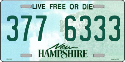 NH license plate 3776333