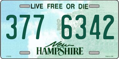 NH license plate 3776342