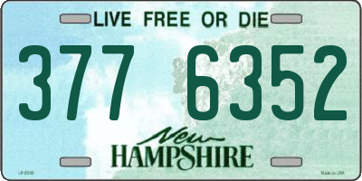 NH license plate 3776352