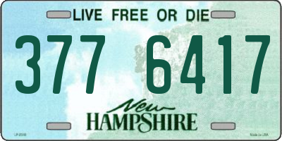 NH license plate 3776417