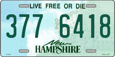NH license plate 3776418