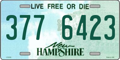 NH license plate 3776423