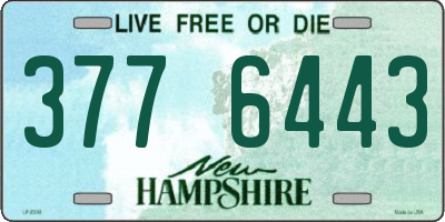 NH license plate 3776443