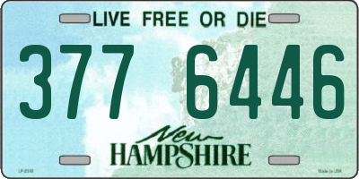 NH license plate 3776446