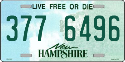 NH license plate 3776496
