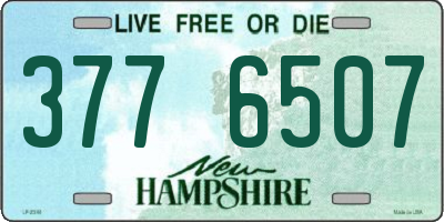 NH license plate 3776507