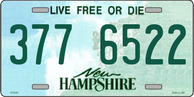 NH license plate 3776522