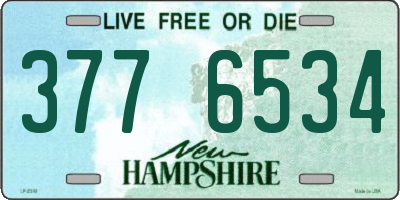 NH license plate 3776534