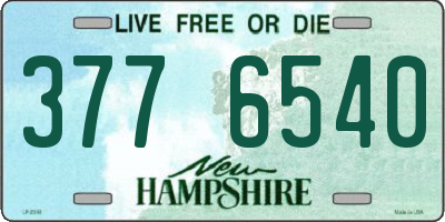 NH license plate 3776540