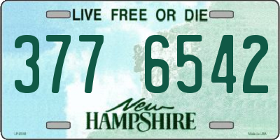 NH license plate 3776542