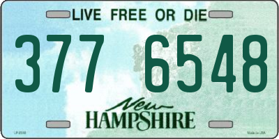 NH license plate 3776548