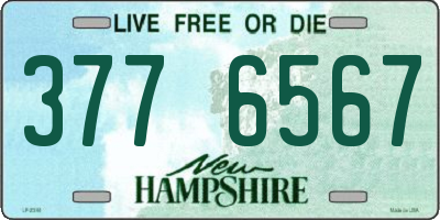 NH license plate 3776567