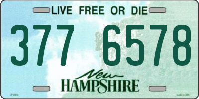 NH license plate 3776578