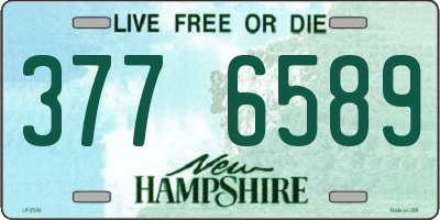 NH license plate 3776589