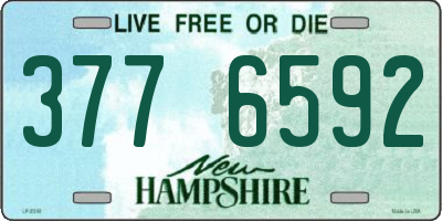 NH license plate 3776592