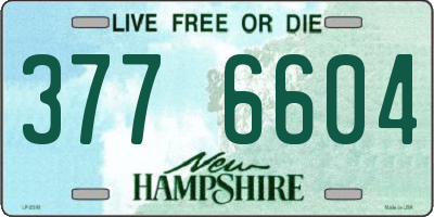 NH license plate 3776604