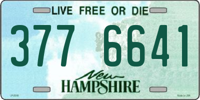 NH license plate 3776641