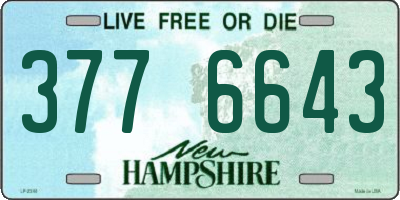NH license plate 3776643