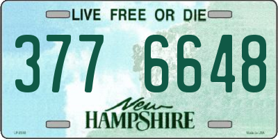 NH license plate 3776648