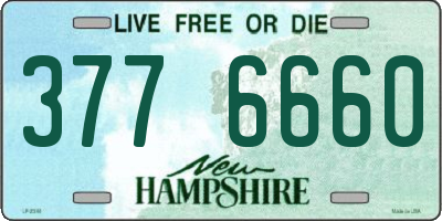 NH license plate 3776660