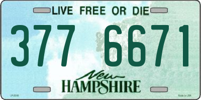 NH license plate 3776671