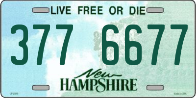 NH license plate 3776677