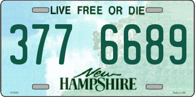 NH license plate 3776689