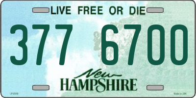 NH license plate 3776700