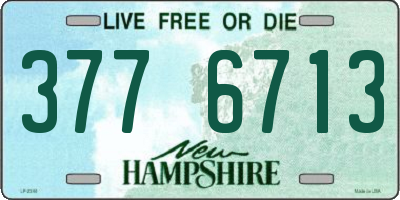 NH license plate 3776713