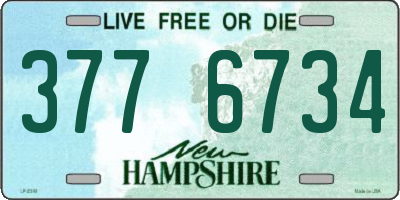 NH license plate 3776734