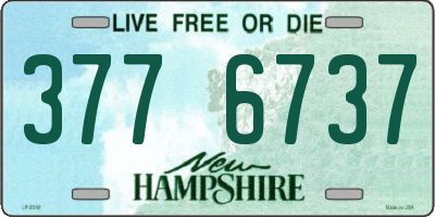 NH license plate 3776737