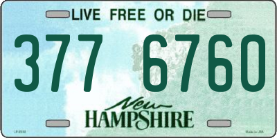 NH license plate 3776760