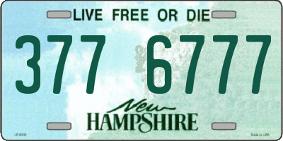 NH license plate 3776777