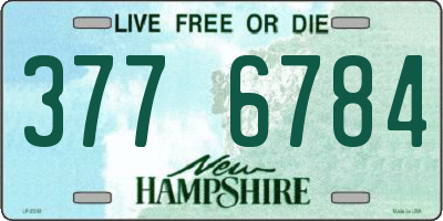NH license plate 3776784
