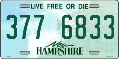 NH license plate 3776833