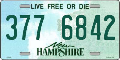 NH license plate 3776842