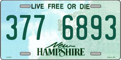 NH license plate 3776893