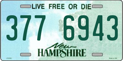 NH license plate 3776943