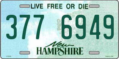 NH license plate 3776949